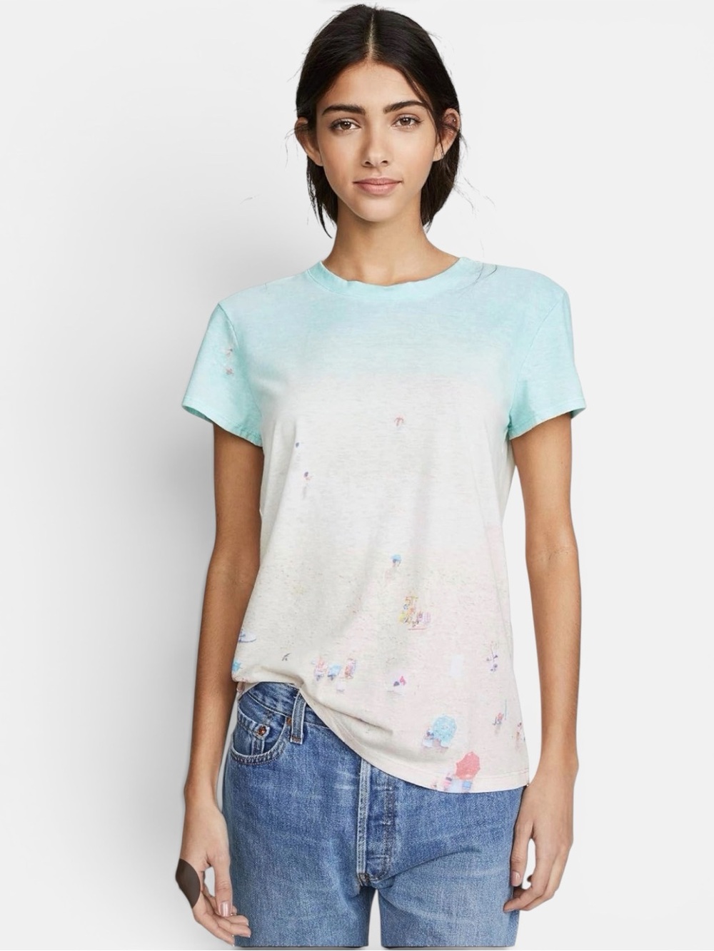 Splendid + Gray Malin Beach Print Tee Size S NWT